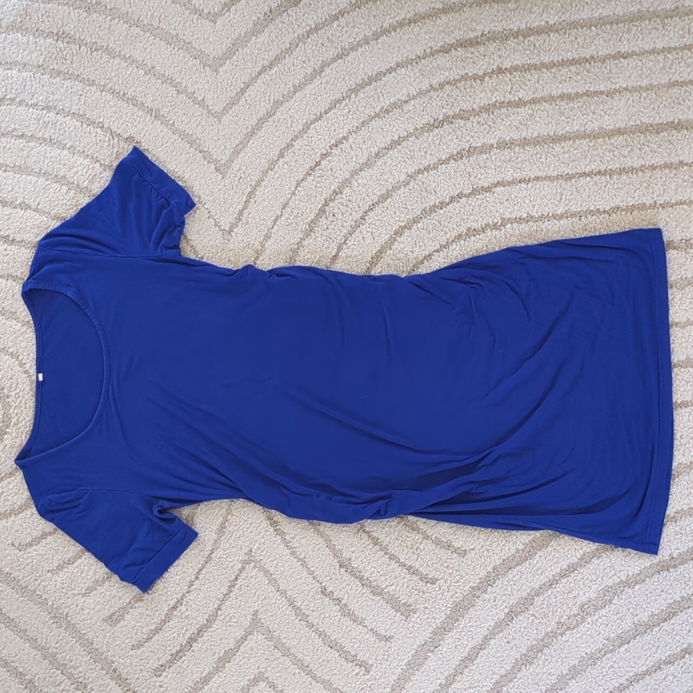 Elegant Electric Blue Women's Maternity Dress